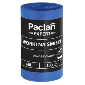 Paclan Expert, worki na śmieci, zawiązywane 60 L, 100 szt. - zdjęcie produktu