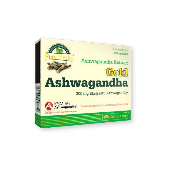 Olimp Gold Ashwagandha (Ashwagandha Premium), kapsułki, 30 szt. Olimp Gold Ashwagandha (Ashwagandha Premium), kapsułki, 30 szt. - zdjęcie produktu