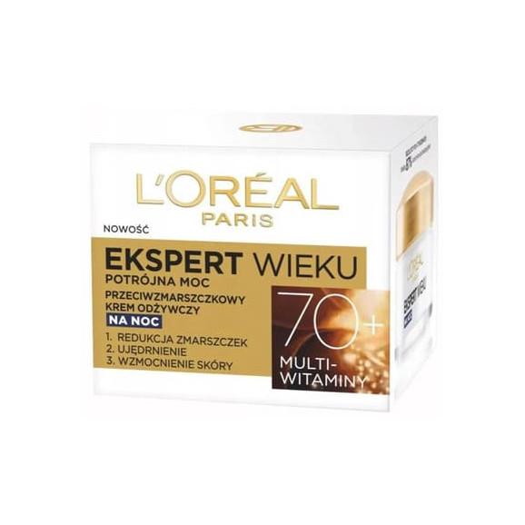 L’Oreal Paris Ekspert Wieku 70+, krem przeciwzmarszczkowy odżywczy na noc, 50 ml L’Oreal Paris Ekspert Wieku 70+, krem przeciwzmarszczkowy odżywczy na noc, 50 ml - zdjęcie produktu