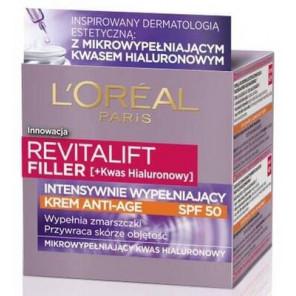 L'Oreal Paris Revitalift Filler Anti-Age SPF 50, intensywnie wypełniający krem na dzień, 50 ml - zdjęcie produktu