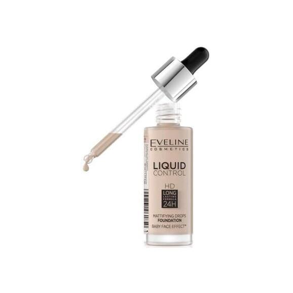 Eveline Cosmetics Liquid Control HD, podkład z niacynamidem w dropperze, 016 Light Beige, 32 ml Eveline Cosmetics Liquid Control HD, podkład z niacynamidem w dropperze, 016 Light Beige, 32 ml - zdjęcie produktu