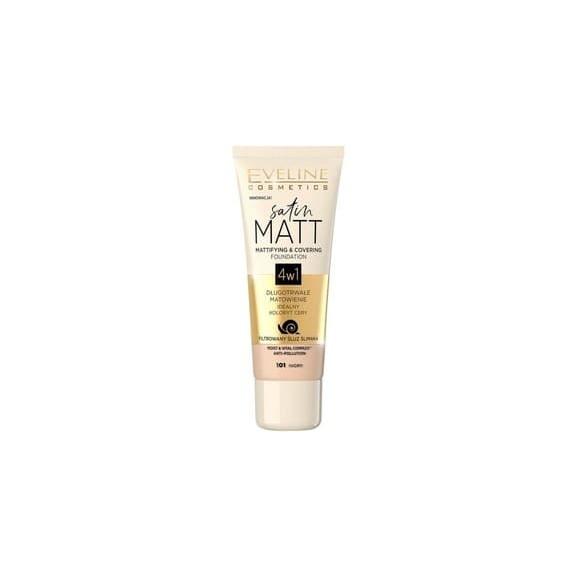 Podkład matujący Eveline Satin Matt, 101 IVORY, 30 ml Podkład matujący Eveline Satin Matt, 101 IVORY, 30 ml - zdjęcie produktu