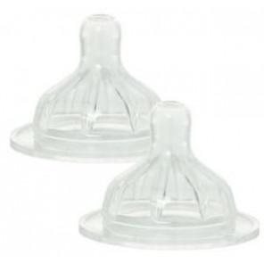 Le Biberon Français, zestaw silikonowych smoczków antykolkowych do butelek, rozmiar M, 6 m+, 2 szt. - zdjęcie produktu