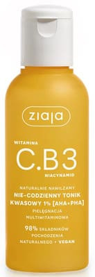 Ziaja Witamina C.B3 Niacynamid, nie-codzienny tonik kwasowy 1% [AHA+PHA], 120 ml