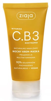 Ziaja Witamina C.B3 Niacynamid, nocny krem-maska do twarzy, 50 ml