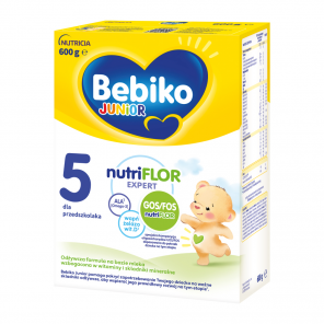 Bebiko Junior 5, odżywcza formuła na bazie mleka dla dzieci powyżej 3. roku życia, 600 g - zdjęcie produktu