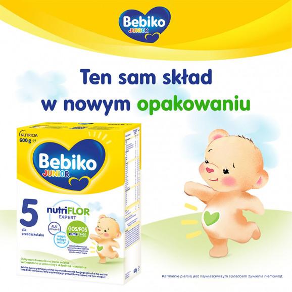 Bebiko Junior 5, odżywcza formuła na bazie mleka dla dzieci powyżej 3. roku życia, 600 g - zdjęcie produktu