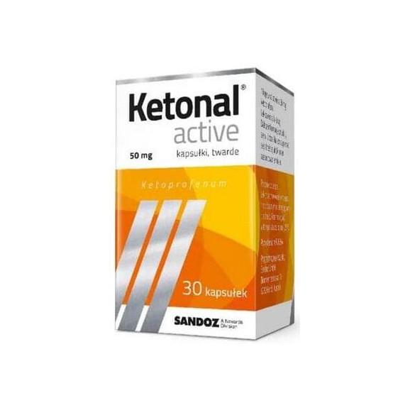 Ketonal Active 50 mg, kapsułki twarde, 30 szt. Ketonal Active 50 mg, kapsułki twarde, 30 szt. - zdjęcie produktu