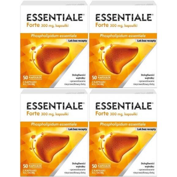 Essentiale Forte 300 mg, kapsułki, 50 szt. zestaw x 4 Essentiale Forte 300 mg, kapsułki, 50 szt. zestaw x 4 - zdjęcie produktu