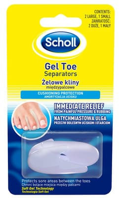 Scholl, żelowy klin międzypalcowy, duży, 2 szt. + mały, 1 szt.