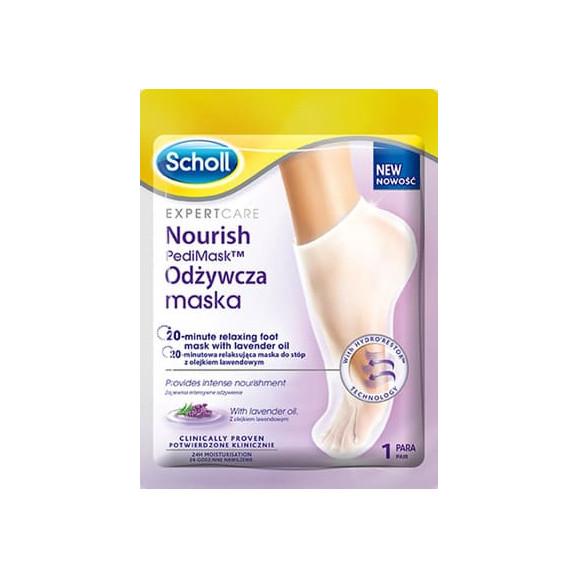 Scholl PediMask, odżywcza maska do stóp z olejkiem lawendowym, 1 para Scholl PediMask, odżywcza maska do stóp z olejkiem lawendowym, 1 para - zdjęcie produktu