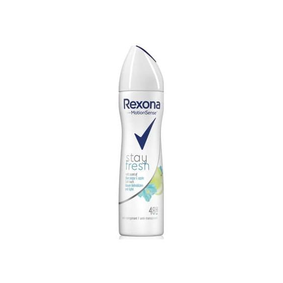 Rexona Stay Fresh Blue Poppy & Apple, antyperspirant w sprayu, 150 ml Rexona Stay Fresh Blue Poppy & Apple, antyperspirant w sprayu, 150 ml - zdjęcie produktu