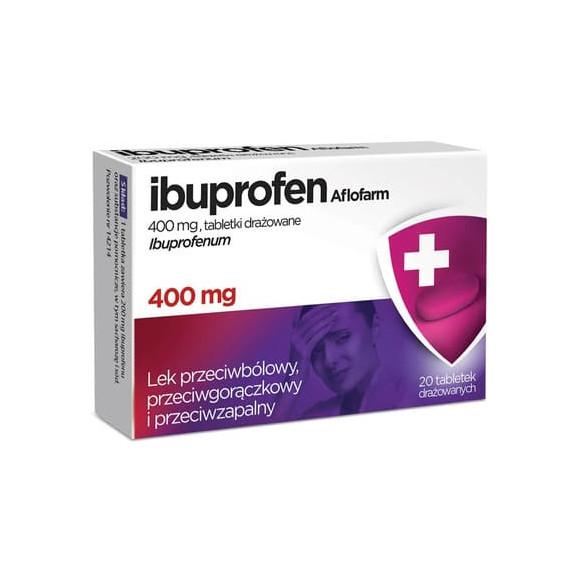 Ibuprofen Aflofarm 400 mg, tabletki, 20 szt. Ibuprofen Aflofarm 400 mg, tabletki, 20 szt. - zdjęcie produktu