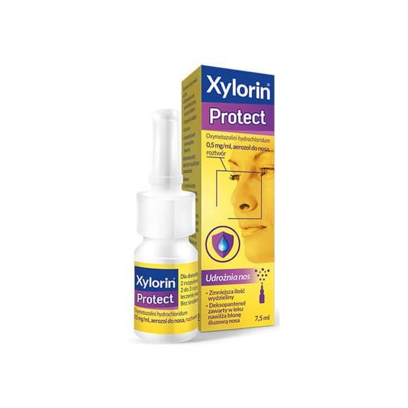 Xylorin Protect 0,5 mg/ml, aerozol do nosa, 7,5 ml Xylorin Protect 0,5 mg/ml, aerozol do nosa, 7,5 ml - zdjęcie produktu