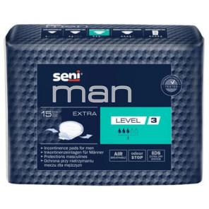 Seni Man, wkładki urologiczne dla mężczyzn, Extra, 22,5 x 27 cm, Level 3, 15 szt. - zdjęcie produktu