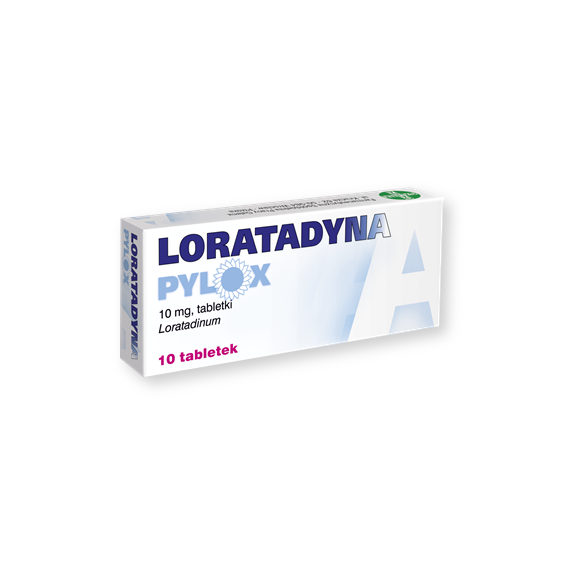 Loratadyna Pylox, 10 mg, tabletki, 10 szt. Loratadyna Pylox, 10 mg, tabletki, 10 szt. - zdjęcie produktu