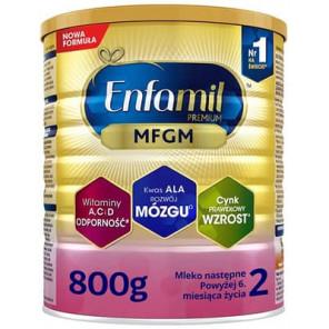 Enfamil Premium MFGM 2, mleko następne, powyżej 6 miesiąca, 800 g - zdjęcie produktu
