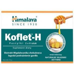 Himalaya Koflet-H, pastylki do ssania, smak imbirowy, 12 szt. - zdjęcie produktu