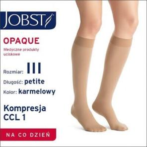 JOBST Opaque, podkolanówki zamknięte palce, CCL1, karmelowe, rozmiar III, 1 para - zdjęcie produktu