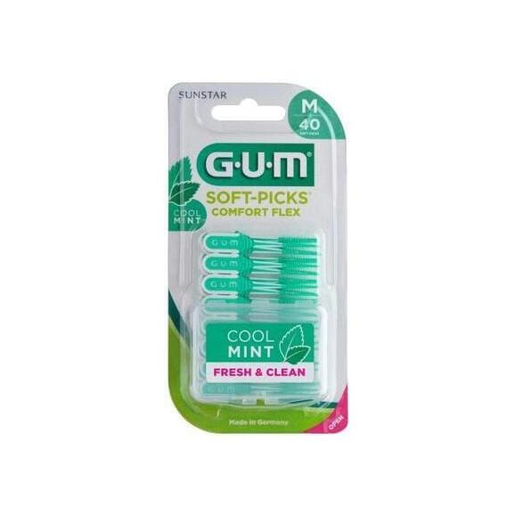 Sunstar Gum Soft-Picks Comfort Flex Cool Mint, szczoteczki międzyzębowe, M, 40 szt. Sunstar Gum Soft-Picks Comfort Flex Cool Mint, szczoteczki międzyzębowe, M, 40 szt. - zdjęcie produktu