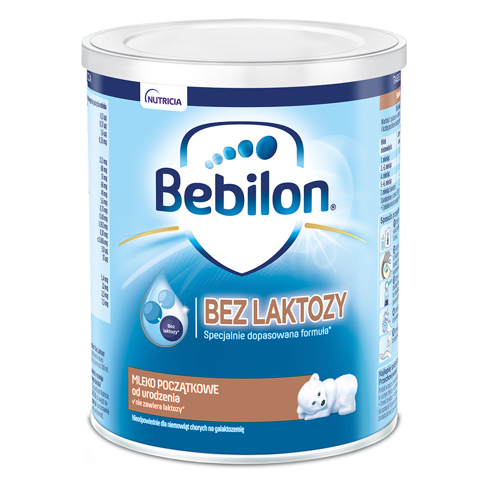 Bebilon Bez Laktozy, mleko początkowe, od urodzenia, 400 g
