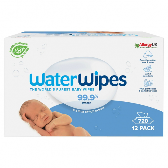 WaterWipes BIO Chusteczki nawilżane, 12 x 60 szt. - zdjęcie produktu