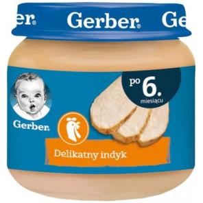 Gerber, obiadek, delikatny indyk, po 6 miesiącu, słoiczek, 80 g - zdjęcie produktu