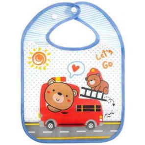 Bocioland, śliniak ceratowy EVA, Miś strażak, 1 szt. - zdjęcie produktu