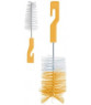 Bocioland, szczotka do mycia butelek i smoczków, zestaw pomarańczowy, 1 szt. - zdjęcie produktu