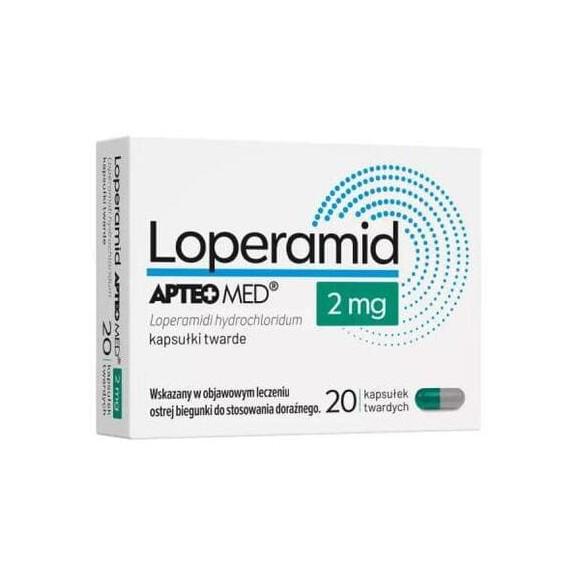 Apteo Med Loperamid, kapsułki, 20 szt. Apteo Med Loperamid, kapsułki, 20 szt. - zdjęcie produktu