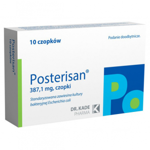 Posterisan, 387,1 mg, czopki doodbytnicze, 10 szt. - zdjęcie produktu