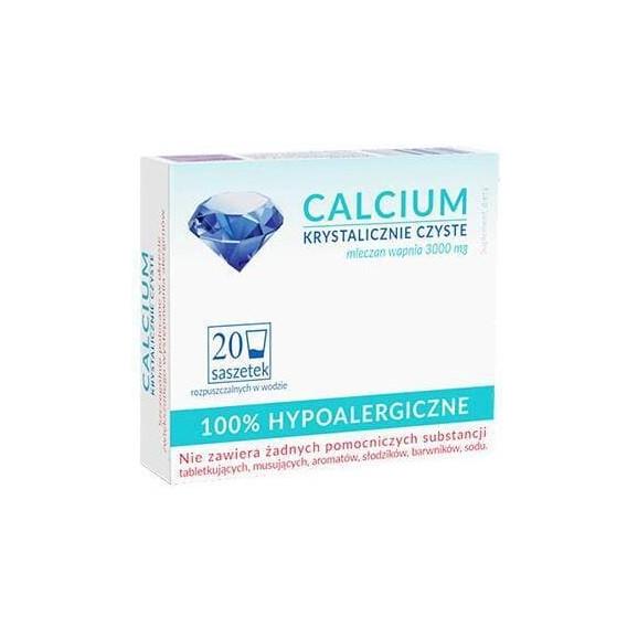 Calcium Krystalicznie Czyste, saszetki, 20 szt. Calcium Krystalicznie Czyste, saszetki, 20 szt. - zdjęcie produktu