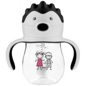 Akuku, bidon ze słomką z odważnikiem, szary, 250 ml - zdjęcie produktu