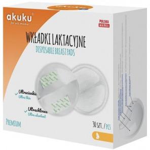 Akuku, wkładki laktacyjne Premium, 30 szt. - zdjęcie produktu