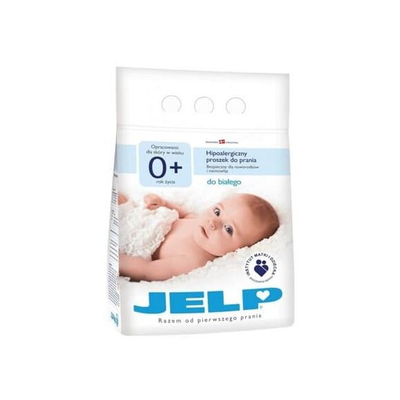 Jelp 0+, hipoalergiczny proszek do prania białych ubranek dziecięcych, 2,24 kg Jelp 0+, hipoalergiczny proszek do prania białych ubranek dziecięcych, 2,24 kg - zdjęcie produktu