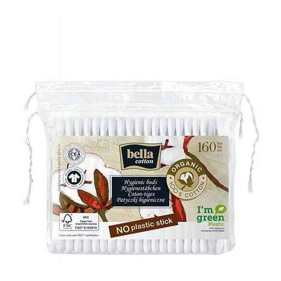 Bella, Patyczki higieniczne Cotton BIO, 160 szt. Bella, Patyczki higieniczne Cotton BIO, 160 szt. - zdjęcie produktu