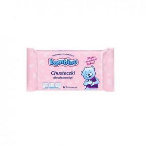 Bambino, chusteczki nawilżane dla niemowląt i dzieci, 1 x 63 szt. - zdjęcie produktu