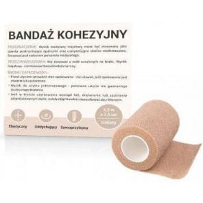 Bandaż kohezyjny, 5 cm x 4,5 m, cielisty, 1szt. - zdjęcie produktu