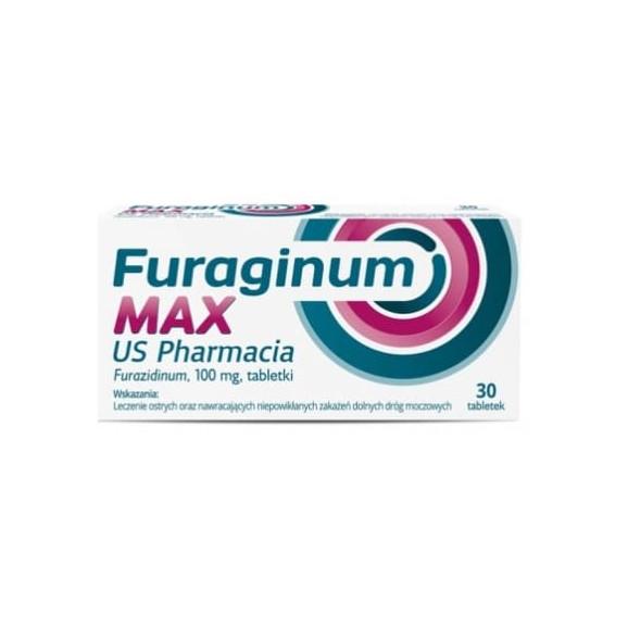 US Pharmacia Furaginum Max 100 mg, tabletki, 30 szt. US Pharmacia Furaginum Max 100 mg, tabletki, 30 szt. - zdjęcie produktu