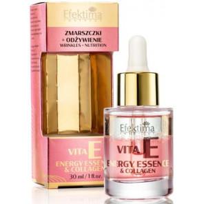Efektima Vita E Energy Essence & Collagen, dwufazowe serum do twarzy, Zmarszczki + Odżywienie, 30 ml - zdjęcie produktu