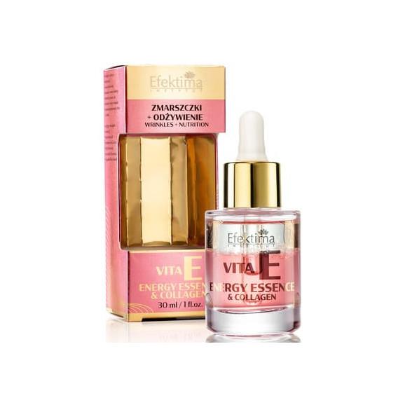 Efektima Vita E Energy Essence & Collagen, dwufazowe serum do twarzy, Zmarszczki + Odżywienie, 30 ml Efektima Vita E Energy Essence & Collagen, dwufazowe serum do twarzy, Zmarszczki + Odżywienie, 30 ml - zdjęcie produktu