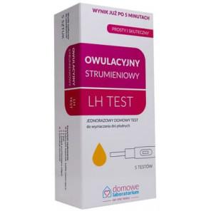 Domowe Laboratorium Test owulacyjny LH, test strumieniowy do wyznaczania dni płodnych, 5 szt. - zdjęcie produktu