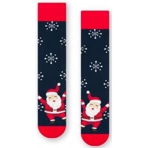 Steven, świąteczne skarpety męskie z mikołajem, granatowe, r. 44-46, 1 para - zdjęcie produktu