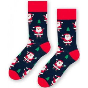 Steven, świąteczne skarpety męskie w mikołaje, granatowe, r. 41-43, 1 para - zdjęcie produktu