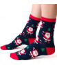 Steven, świąteczne skarpety damskie w mikołaje r.35-37, granatowe, 1 para - zdjęcie produktu