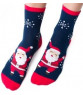Steven, świąteczne skarpety damskie z mikołajem r.35-37, granatowe, 1 para - zdjęcie produktu