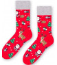 Steven, świąteczne skarpety damskie, czerwone r.35-37, 1 para - zdjęcie produktu