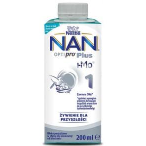 Nestle NAN Optipro Plus 1 HMO, mleko początkowe dla niemowląt od urodzenia, 200 ml - zdjęcie produktu