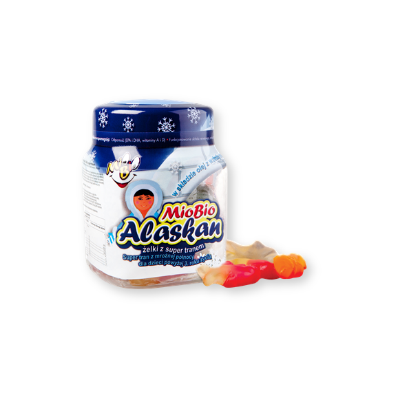 MioBio Alaskan, żelki z super tranem, 30 szt. MioBio Alaskan, żelki z super tranem, 30 szt. - zdjęcie produktu