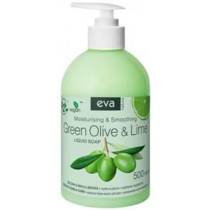 Eva Natura Moisturising & Smoothing, mydło w płynie, zielona oliwka i limonka, 500 ml - zdjęcie produktu